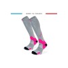 Trek Compression Socks BV Sport - gris/rosa