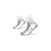Mitjons de senderisme de tall baix BV Sport de doble poliamida - gris/blanc