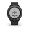 Fenix 6X Pro - Solar - Carbon Gray DLC - bracelet noir
