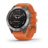 Fenix u200bu200bu200bu200b6 - Sapphire - Harmaa Titanium Hopea - Oranssi hihna