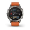 Fenix u200bu200bu200bu200b6 - Sapphire - Harmaa Titanium Hopea - Oranssi hihna