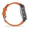 Fenix u200bu200bu200bu200b6 - Sapphire - Harmaa Titanium Hopea - Oranssi hihna