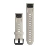 Beige silikoniranneke mustalla lukolla - QuickFit 20 - Fenix u200bu200bu200bu200b6S - 010-12869-00