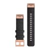 Kannermusta nylonhihna, jossa Rose Gold -lukko - QuickFit 20 - Fenix u200bu200bu200bu200b6S - 010-12874-00