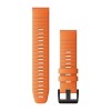 Kirkkaan oranssi silikoniranneke mustalla soljella - QuickFit 22 - Fenix u200bu200bu200bu200b6 - 010-12863-01