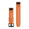 Kirkkaan oranssi silikoniranneke mustalla soljella - QuickFit 22 - Fenix u200bu200bu200bu200b6 - 010-12863-01