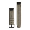 Beige silikoniranneke mustalla sulkimella - QuickFit 22 - Fenix u200bu200bu200bu200b6 - 010-12863-02