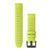 Kirkkaankeltainen silikoniranneke mustalla suljella - QuickFit 22 - Fenix u200bu200bu200bu200b6 - 010-12863-04