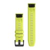 Kirkkaankeltainen silikoniranneke mustalla suljella - QuickFit 22 - Fenix u200bu200bu200bu200b6 - 010-12863-04