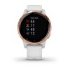 Vivoactive 4s - Rose Gold avec bracelet silicone blanc