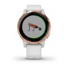 Vivoactive 4s - Rose Gold avec bracelet silicone blanc
