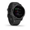 Vivoactive 4s - Gunmetal avec bracelet silicone Noir
