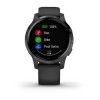 Vivoactive 4s - Gunmetal avec bracelet silicone Noir