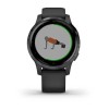 Vivoactive 4s - Gunmetal avec bracelet silicone Noir