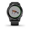 Vivoactive 4 - Gunmetal avec bracelet silicone Noir 