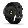 Vivoactive 4 - Gunmetal avec bracelet silicone Noir 