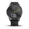 Vivomove HR - musta mustalla silikonihihnalla