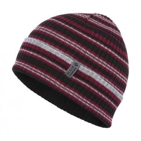 Cappello da sci Cardiff Beanie Black Diamond - Rigata bordeaux/grigio
