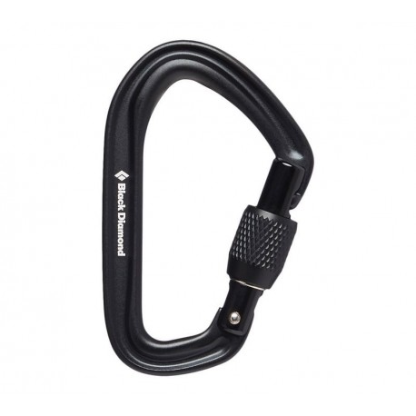 Mousqueton HotForge Screwgate Black Diamond - black
