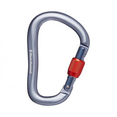 Rocklock Screwgate Black Diamond carabiner - gray