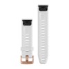 Valkoinen silikonihihna kuparisella soljella - QuickFit 20 - Fenix u200bu200bu200bu200b6S - 010-12739-08