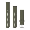 Bracelet à dégagement rapide, en silicone vert mousse avec fermoir argent - F245