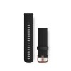 Bracelet Silicone noir, boucle rose gold - F245