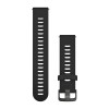 Bracelet à dégagement rapide, bracelet en silicone noir avec boucle ardoise - F245