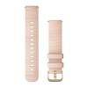 Bracelet à dégagement rapide, en nylon tressé rose pâle avec fermoir or pâle - F245