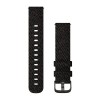 Bracelet à dégagement rapide, en nylon tressé noir avec fermoir ardoise - F245