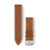 Bracelet à dégagement rapide, cuir d'Italie brun clair avec boucle argentée - F245