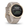Montre Fenix 6S Pro Solar Garmin - Light Gold avec bracelet beige