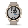 Montre Fenix 6S Pro Solar Garmin - Light Gold avec bracelet beige