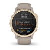 Montre Fenix 6S Pro Solar Garmin - Light Gold avec bracelet beige