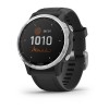 Fenix u200bu200bu200bu200b6S Solar Garmin erlojua - Zilarrezkoa uhal beltzarekin