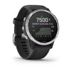 Fenix u200bu200bu200bu200b6S Solar Garmin erlojua - Zilarrezkoa uhal beltzarekin