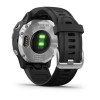 Fenix u200bu200bu200bu200b6S Solar Garmin erlojua - Zilarrezkoa uhal beltzarekin