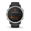 Fenix u200bu200bu200bu200b6S Solar Garmin erlojua - Zilarrezkoa uhal beltzarekin