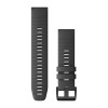 Liuskeenharmaa silikonihihna mustalla soljella - QuickFit 22 - Fenix&nbsp;6