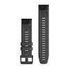 Liuskeenharmaa silikonihihna mustalla soljella - QuickFit 22 - Fenix&nbsp;6