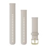 Venu 2S hihna - Beige silikoni Light Gold soljella - 18 mm - 010-12932-0D