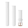 Venu 2S -hihna - Valkoinen silikoni Rose Gold soljella - 18 mm - 010-12932-0F