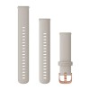 Venu 2S hihna - Beige silikoni Rose Gold soljella - 18 mm - 010-12924-32