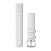Venu 2S -hihna - Valkoinen nahka hopeasoljella - 18 mm - 010-12932-09