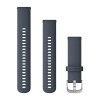 Venu 2 hihna - Harmaa sininen silikoni hopeisella soljella - 22 mm - 010-12932-2F