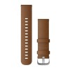Venu 2 -hihna - ruskea italialainen nahka hopeasoljella - 22 mm - 010-12932-24