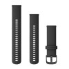 Venu 2 -hihna - Musta silikoni liuskekivellä - 22 mm - 010-12932-21