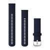 Venu 2 rannekoru - Tummansininen silikoni hopealukolla - 22 mm - 010-12932-2A