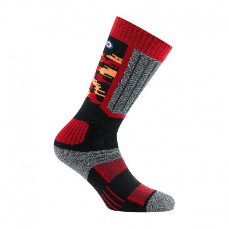 Children's ski socks Mi-Bas Junior Tech Thyo - red