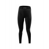Hose Damen Merino 6.0 Lenz lange Strumpfhose - schwarz